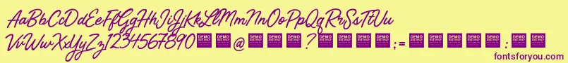 fuente StreetMagicDemo – Fuentes Moradas Sobre Fondo Amarillo