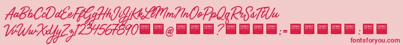fuente StreetMagicDemo – Fuentes Rojas Sobre Fondo Rosa