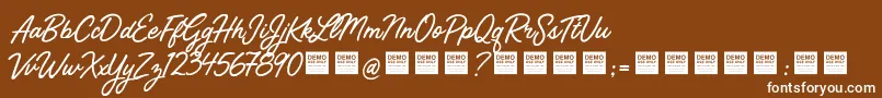 Police StreetMagicDemo – polices blanches sur fond brun