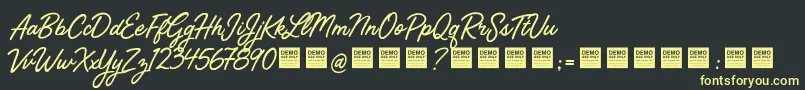 StreetMagicDemo Font – Yellow Fonts on Black Background