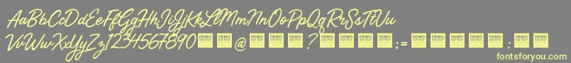 StreetMagicDemo Font – Yellow Fonts on Gray Background