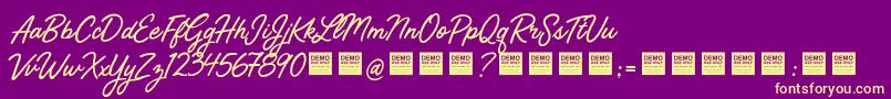 StreetMagicDemo Font – Yellow Fonts on Purple Background