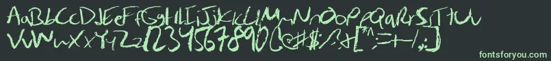 Juleshand Font – Green Fonts on Black Background