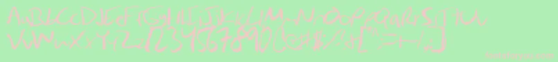 Juleshand Font – Pink Fonts on Green Background
