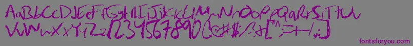 Więcej informacji o czcionce Juleshand Czcionka Juleshand – fioletowe czcionki na szarym tle