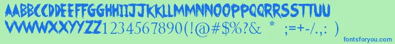 NoFear Font – Blue Fonts on Green Background