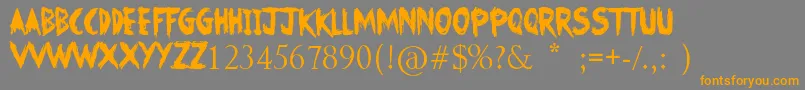 NoFear Font – Orange Fonts on Gray Background