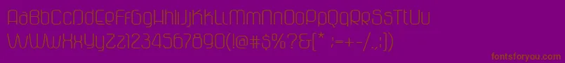 Fonte Vagebondclightrom – fontes marrons em um fundo roxo