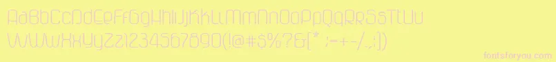 Vagebondclightrom Font – Pink Fonts on Yellow Background