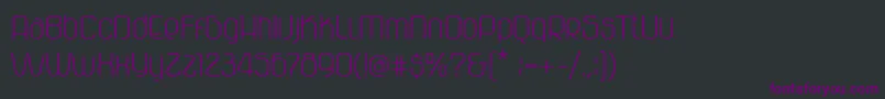 Fonte Vagebondclightrom – fontes roxas em um fundo preto