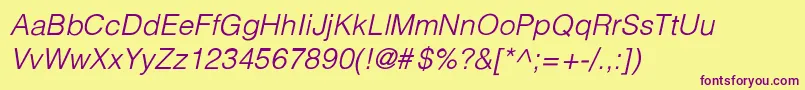 HalvorsonLight Font – Purple Fonts on Yellow Background