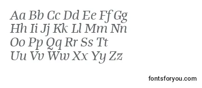 Überblick über die Schriftart TangerserifwideItalic