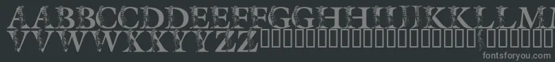 Шрифт LmsSpringLily – серые шрифты на чёрном фоне