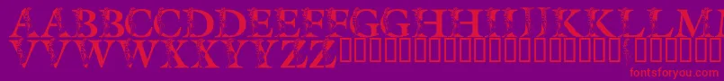 LmsSpringLily Font – Red Fonts on Purple Background
