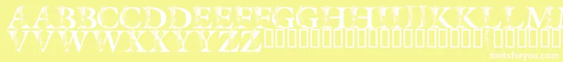 LmsSpringLily Font – White Fonts on Yellow Background