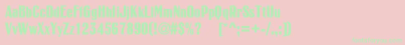 RubricacBold Font – Green Fonts on Pink Background