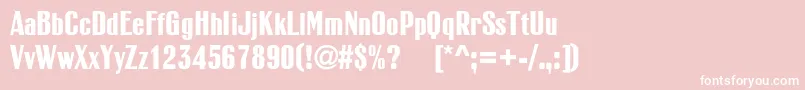Шрифт RubricacBold – белые шрифты на розовом фоне