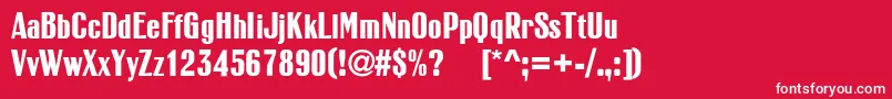 RubricacBold Font – White Fonts on Red Background