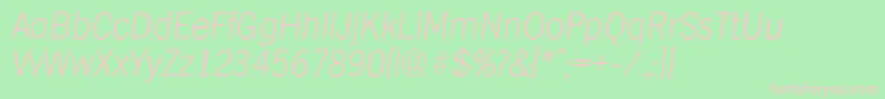 HamburgserialXlightItalic Font – Pink Fonts on Green Background