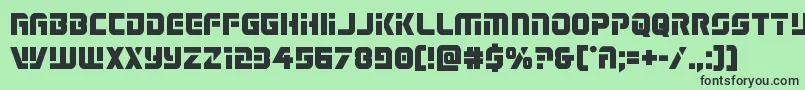 フォントLegiosabinabold – 緑の背景に黒い文字