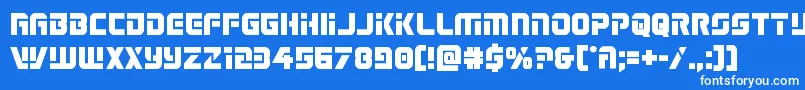 Legiosabinabold Font – White Fonts on Blue Background
