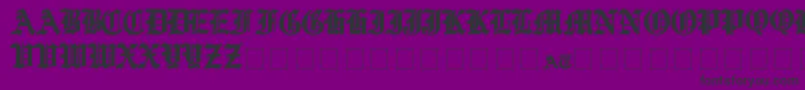 YeOldShire-Schriftart – Schwarze Schriften auf violettem Hintergrund