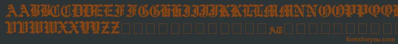 YeOldShire Font – Brown Fonts on Black Background