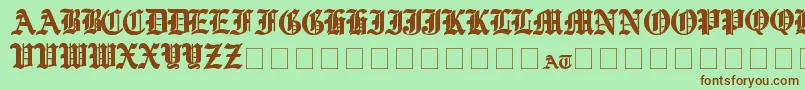 YeOldShire Font – Brown Fonts on Green Background