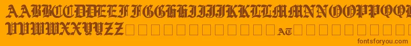 YeOldShire Font – Brown Fonts on Orange Background