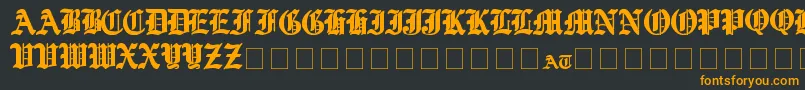 YeOldShire Font – Orange Fonts on Black Background