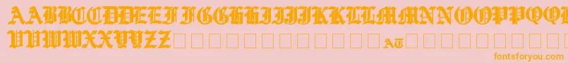 YeOldShire Font – Orange Fonts on Pink Background