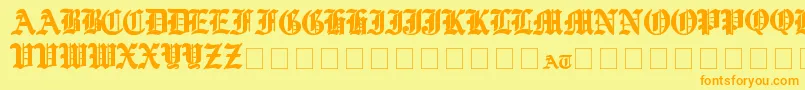 YeOldShire Font – Orange Fonts on Yellow Background