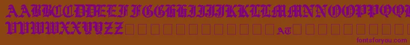 YeOldShire Font – Purple Fonts on Brown Background