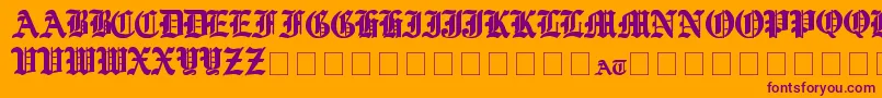 YeOldShire Font – Purple Fonts on Orange Background