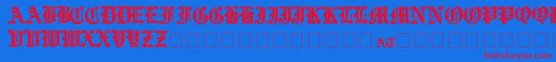 YeOldShire Font – Red Fonts on Blue Background