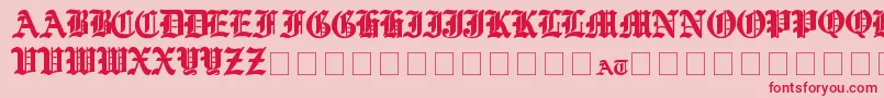 YeOldShire Font – Red Fonts on Pink Background