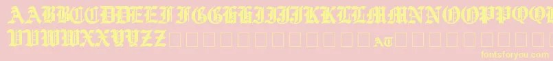 YeOldShire Font – Yellow Fonts on Pink Background