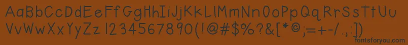 Fonte Hellobasic – fontes pretas em um fundo marrom