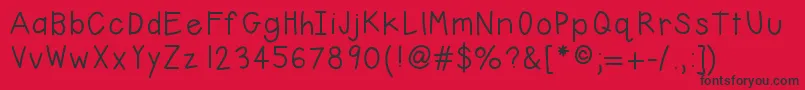 Hellobasic Font – Black Fonts on Red Background