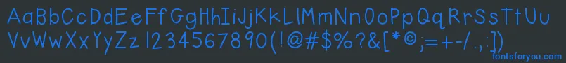 Hellobasic Font – Blue Fonts on Black Background