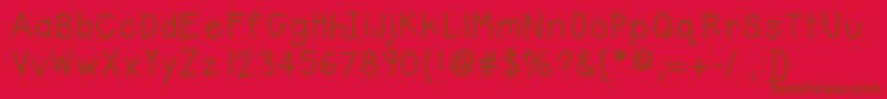 Police Hellobasic – polices brunes sur fond rouge