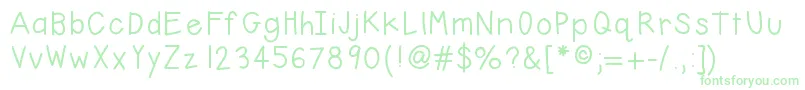 Hellobasic-Schriftart – Grüne Schriften