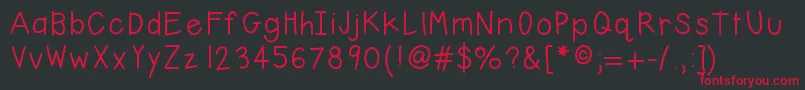 Шрифт Hellobasic – красные шрифты на чёрном фоне