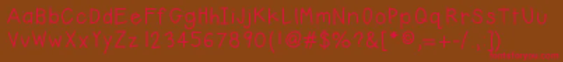 Hellobasic Font – Red Fonts on Brown Background