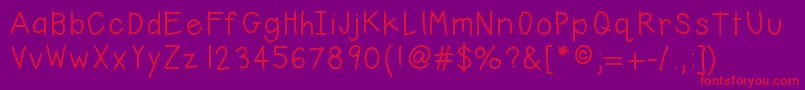 Hellobasic Font – Red Fonts on Purple Background