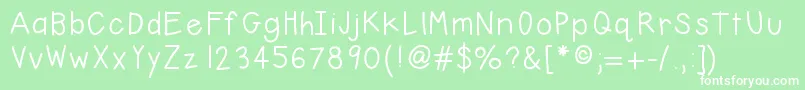 Hellobasic Font – White Fonts on Green Background