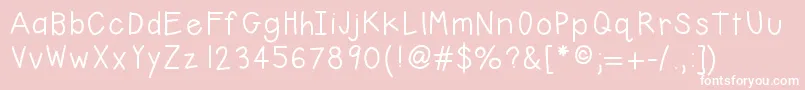 Hellobasic Font – White Fonts on Pink Background