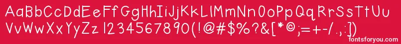 Hellobasic Font – White Fonts on Red Background