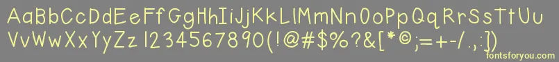 Fonte Hellobasic – fontes amarelas em um fundo cinza