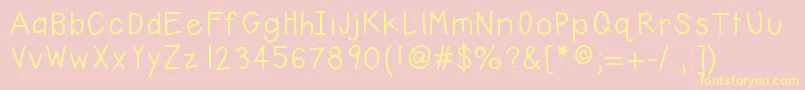 Шрифт Hellobasic – жёлтые шрифты на розовом фоне